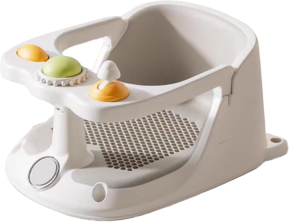 Badzitje baby - Badstoel peuter - Veilig badderen - Sterke zuignappen - 395 cm - Wit