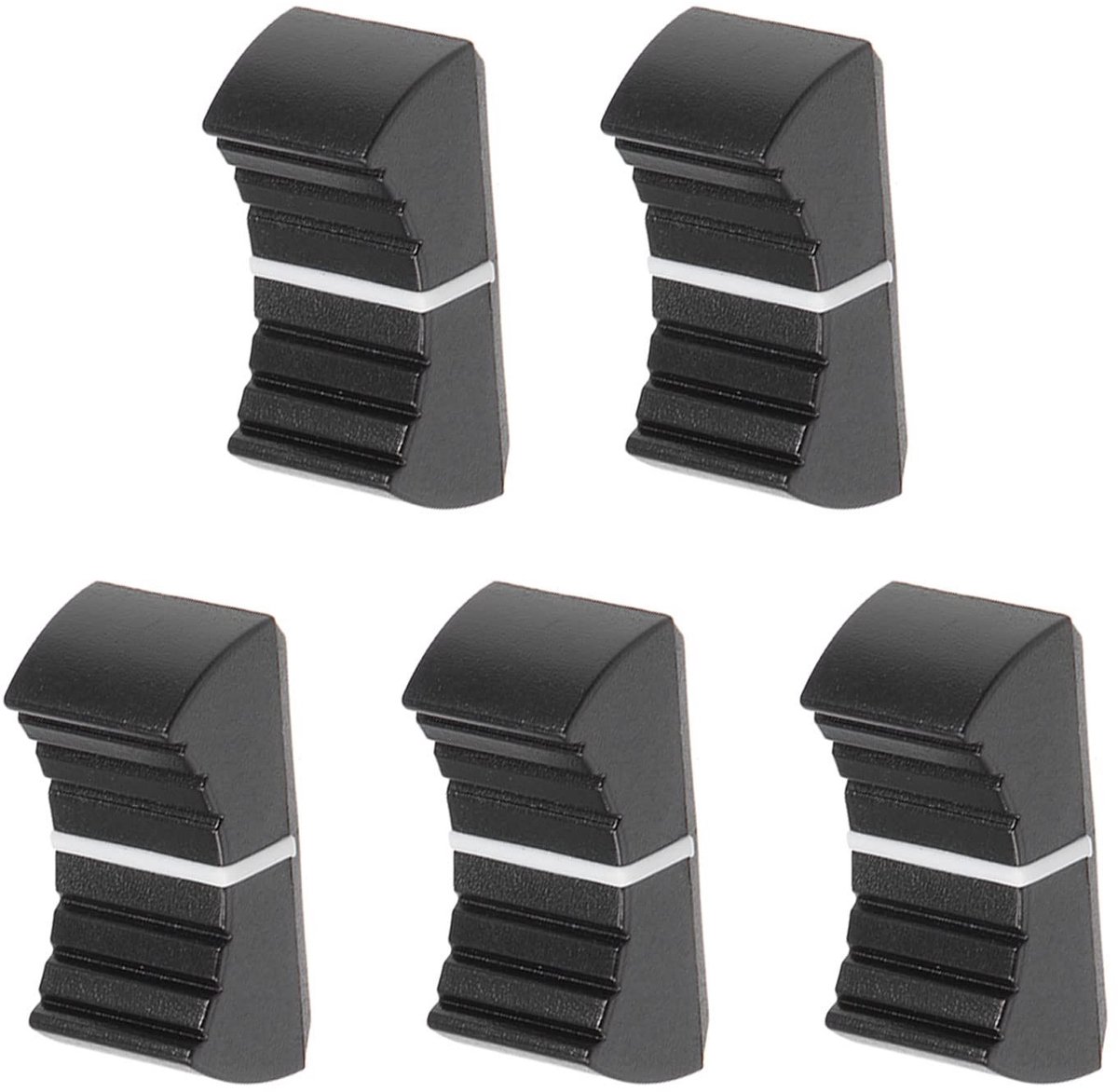 Dailygoods- Potentiometer Knop - 4x1,2mm Schachtgat - Kunststof - 24x11x11mm - 5 Stuks - Perfect voor Volume/Dimming