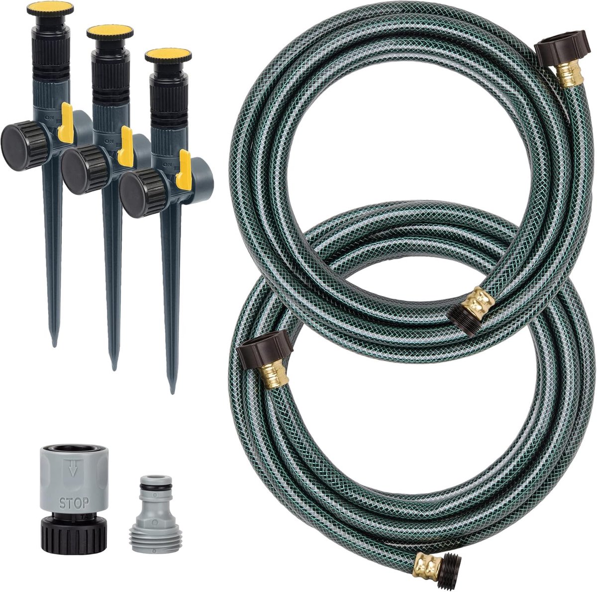 Verstelbare Sprinkler Set - Gazon Sproeiers - Tuin Water Geven - Drie Volledig Verstelbaar - Tot 1800 Sq. Voet