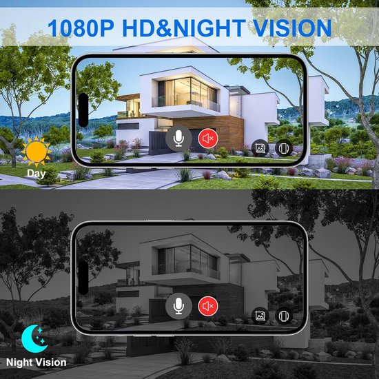 Beveiligingsvideodeurbel - Draadloze camera - Huis bewaken - Tweerichtingsgesprek - 100° Panoramisch - Wit — afbeelding 5