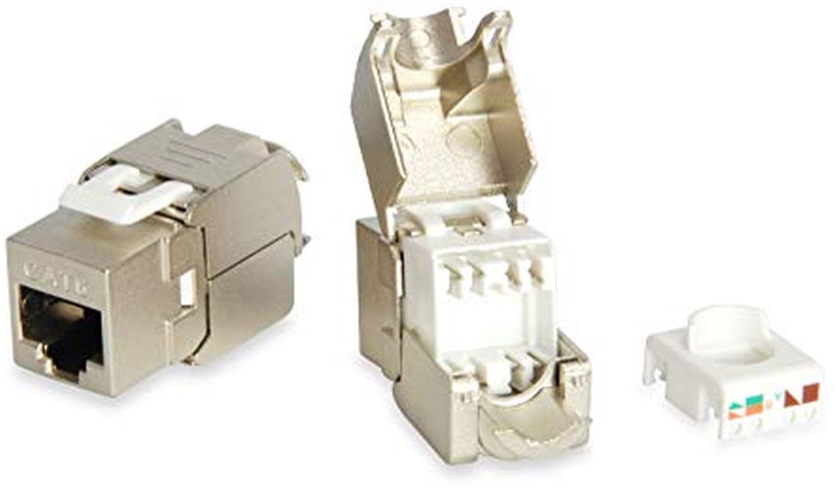 Netwerk Adapter - Kabel Tussenstuk - Internet Verbinding - Afgeschermd Cat.6A - 216 cm - Aluminium