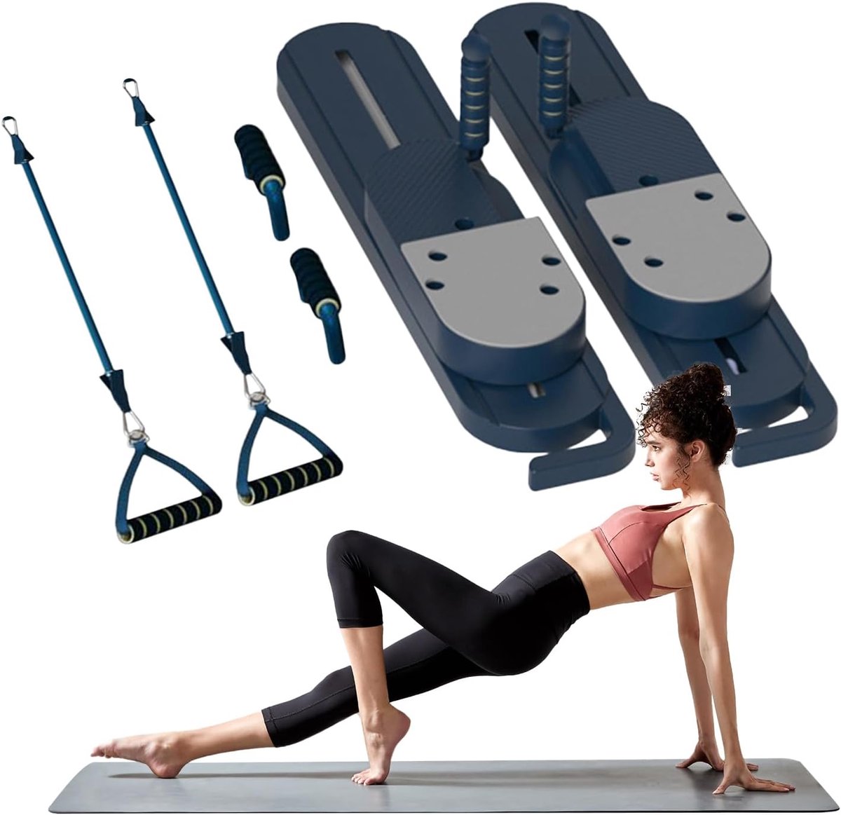 Pilates Board - Trainingsapparaat Core - Core Training - Modulair Ontwerp - 75 cm - Blauw