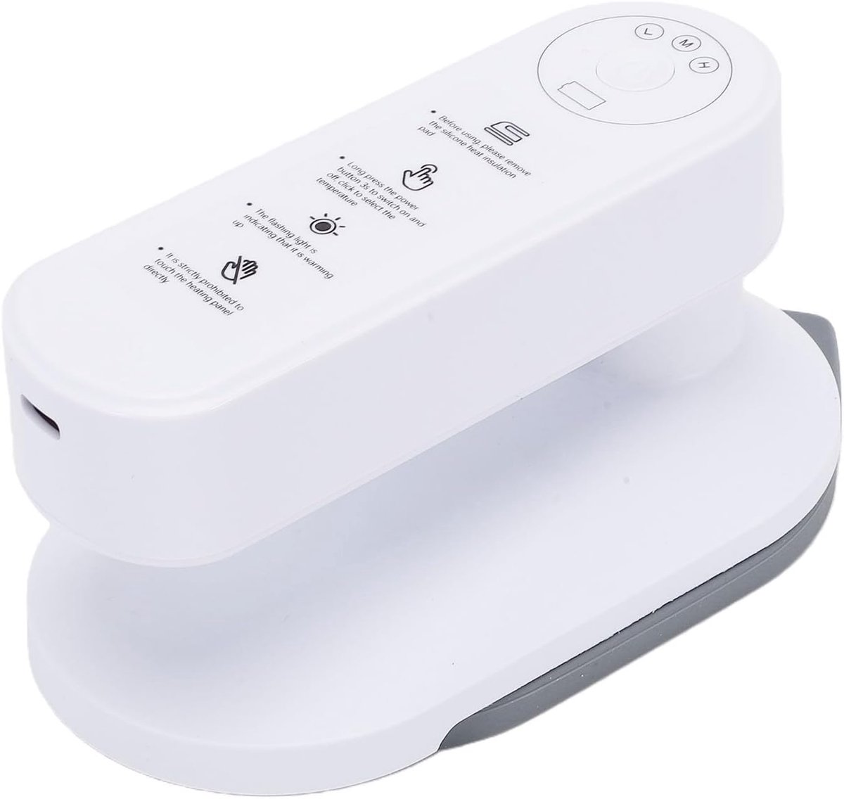 Draadloos Strijkijzer - Reisstrijkijzer Handstoom - Kreukvrij Reizen - Geen Water Nodig - 5000 mAh Batterij - Wit