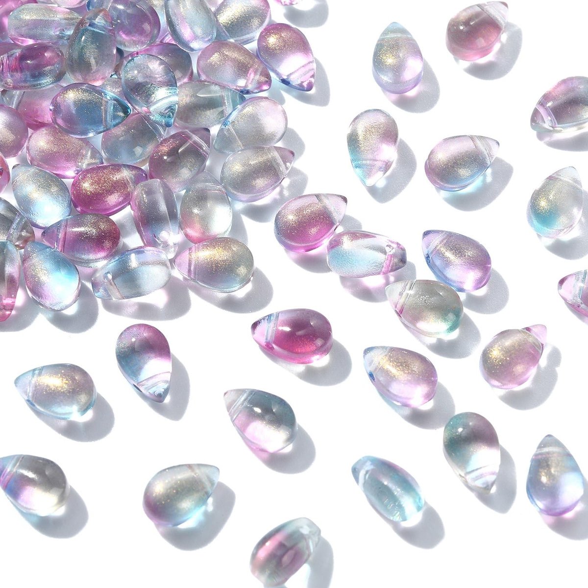 Dailygoods - 100 Stuks Transparante Teardrop Glaskralen voor DIY Sieraden