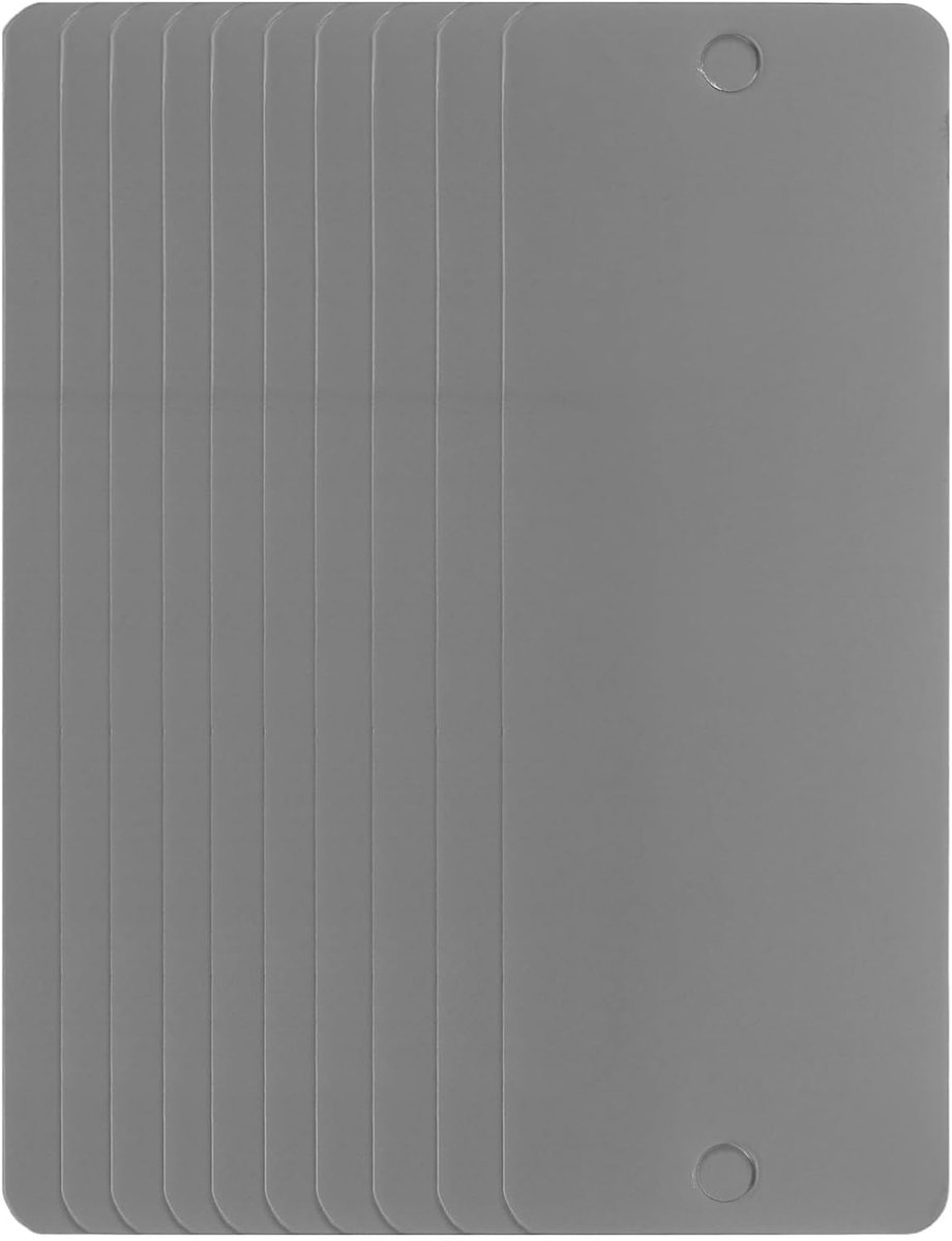 Roestvrijstalen Naamplaatjes - Metalen Labels - Doe-het-zelf Signalisatie - Duurzaam en Slijtvast - 8x3cm - Zwart
