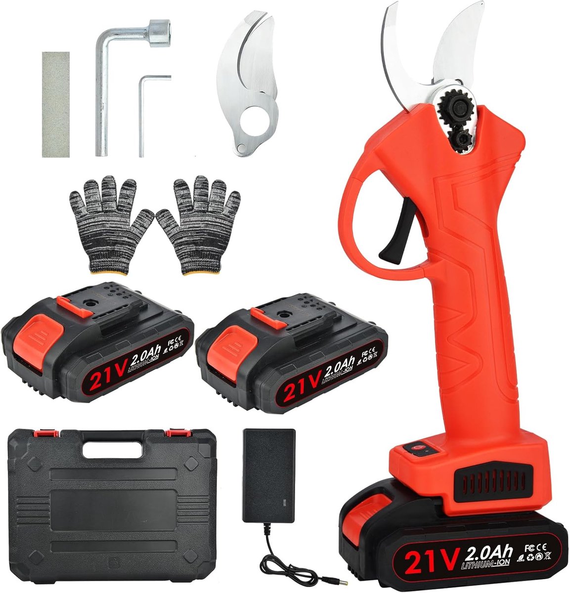Elektrische Snoeischaar - Takken Knipper - Tuinonderhoud - 2 Batterijen Inclusief - 30mm Snijdiameter - Zwart