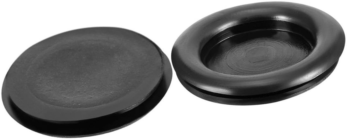Dailygoods - 30 Stuks 32mm Zwarte Rubber Blanking Doorvoertules voor Kabelbescherming