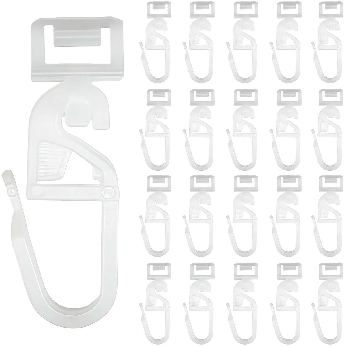 Dailygoods - Gordijnglijders voor rails 100 stuks 5,8-7mm Click-glijders loopkanaal stil en glad Gordijnhaken Rails Witte gordijnglijders vouwgleiders voor gordijnrails Gordijnrails Looprails