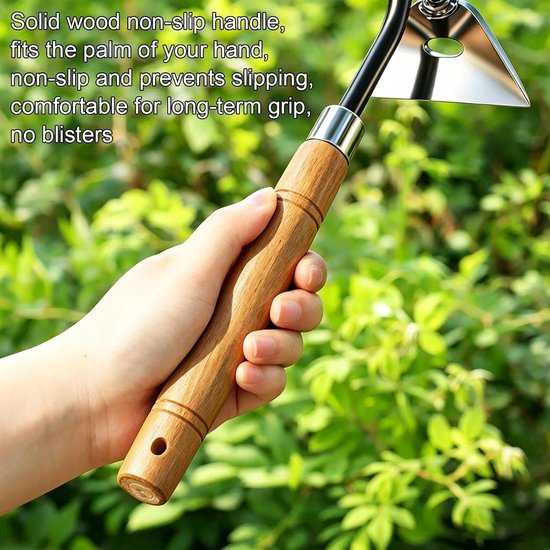 Handschoffel Houten Steel - Kleine Tuinschoffel - Tuinonderhoud Vereenvoudigen - Volledig Gehard Staal - 30 x 8 x 5 cm — afbeelding 4