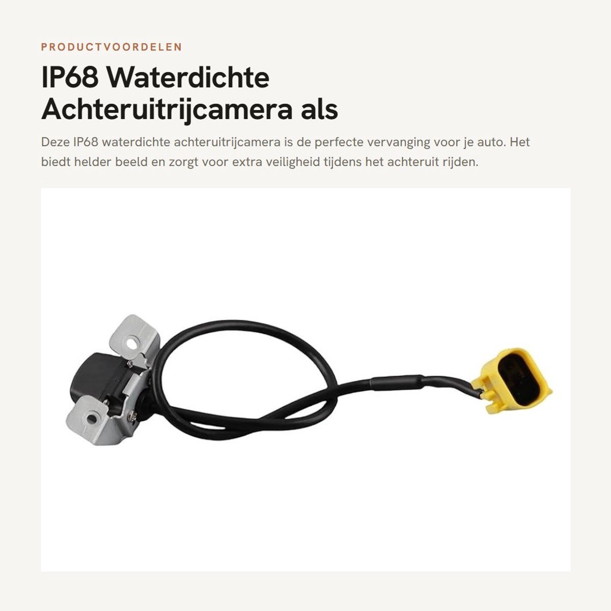 Dailygoods- Achteruitrijcamera IP68 Waterdicht - Vervanging voor IX35 2009-2015 - ABS/Metaal - Plug and Play - OEM 95790 - Geschikt voor Tucson/Sorento - Parkeercamera