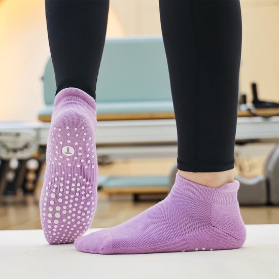 Dailygoods - 4 Paar Grip Yoga Sokken Dames - Antislip Pilates Enkelsokken van Dailygoods — afbeelding 2
