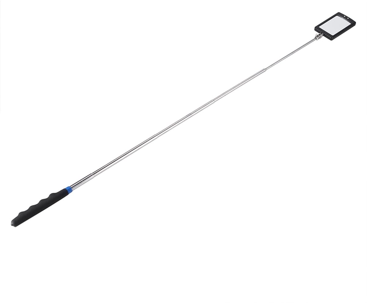 Dailygoods - Draagbare Werkspiegel - Uitschuifbare Inspectiespiegel - Flexibel en Verstelbaar - Telescopisch - LED-verlichting - Geschikt voor voertui...