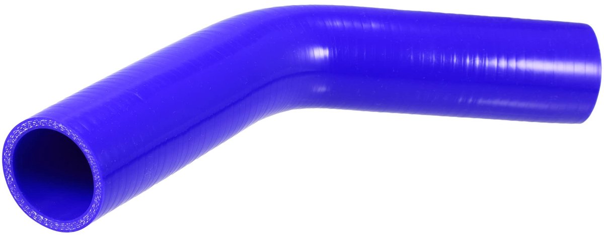 Dailygoods- Silicone Slang 45 Graden Bocht - Universele Koppeling - Binnendiameter 40mm - Lengte 150mm - Blauw - Duurzaam Materiaal - Koelslang