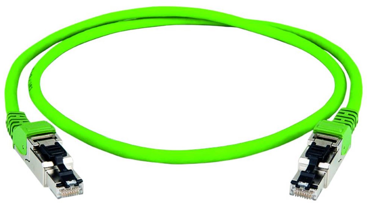 Telegärtner 100017353 RJ45 Netwerkkabel, patchkabel CAT 5 Groen Met anti-kniktule 1 stuk(s)