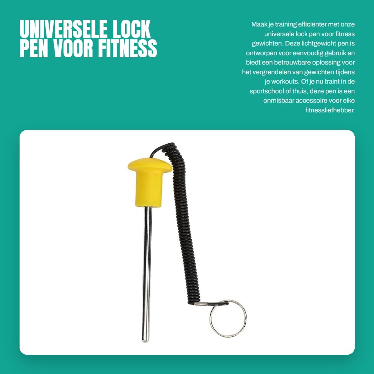 Dailygoods- Gewichtpen - Lichtgewicht Ontwerp - Antiverlies Ontwerp - Gemakkelijk Sluitmechanisme - Duurzaam - Geschikt voor Fitness - Dumbbellpen