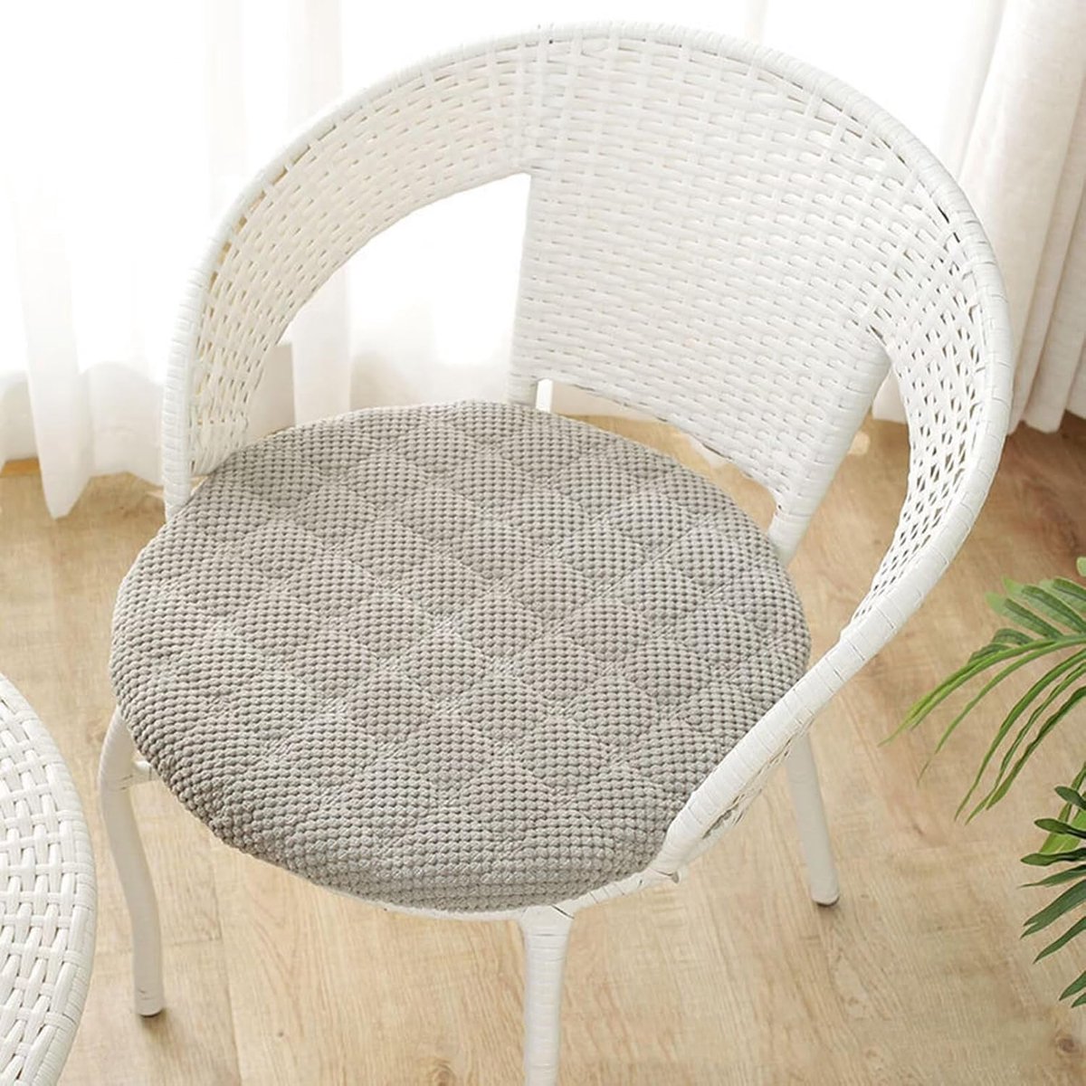 Ronde Zitkussens - Stoelkussens Set - Comfortabel Zitten - Antislip Onderkant - 35 cm - Li