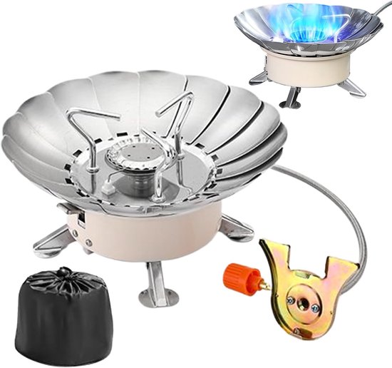 Camping Keuken - Kooktoestel Buiten - Kamperen Wandelen - Automatische Ontsteking - 13 cm - Zilver — afbeelding 5