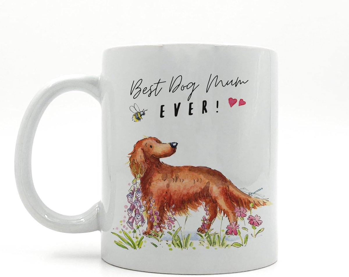 Keramische Mok Koffiemok Hond Koffie Drinken Magnetronbestendig 316 Gram Wit