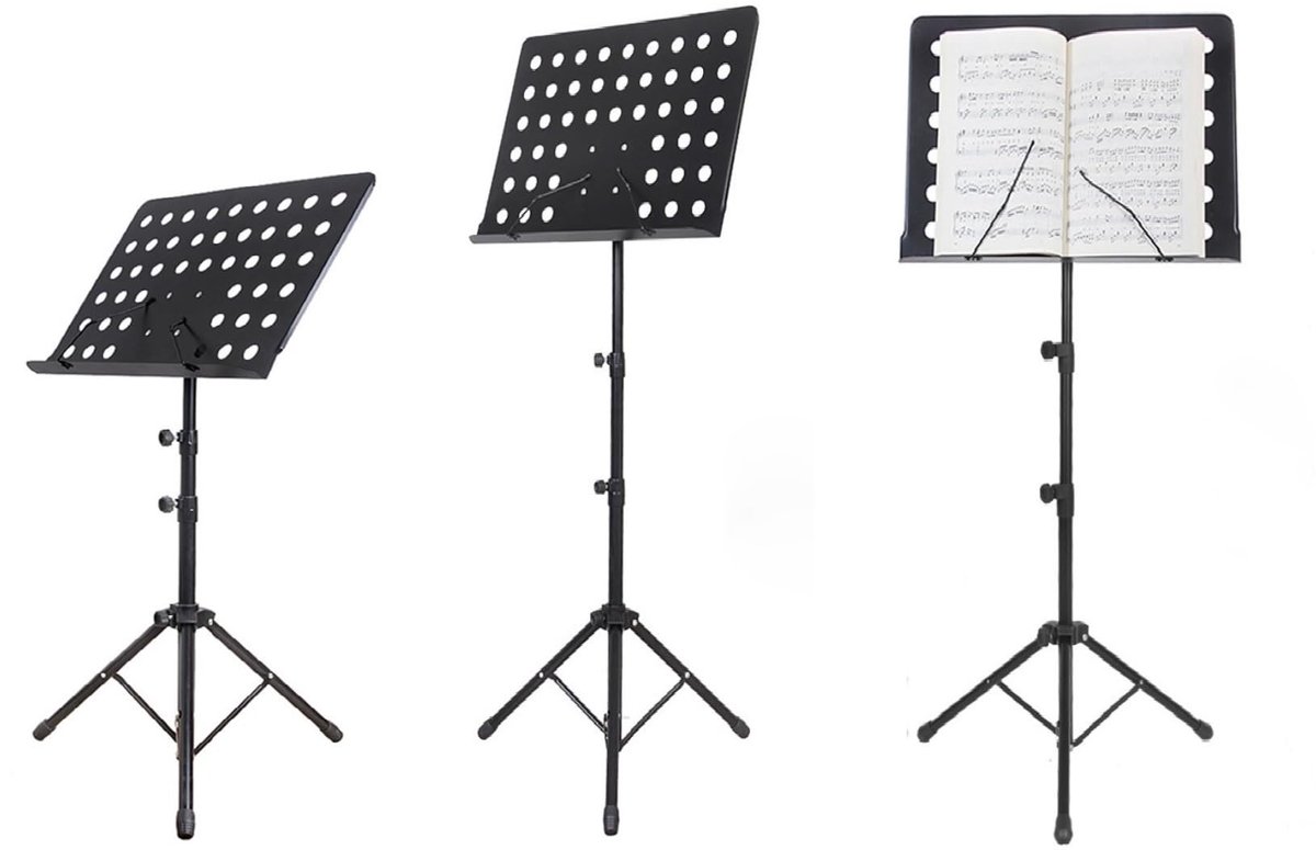 Dailygoods - In Hoogte Verstelbare Muziekstandaard - 50 tot 165 cm