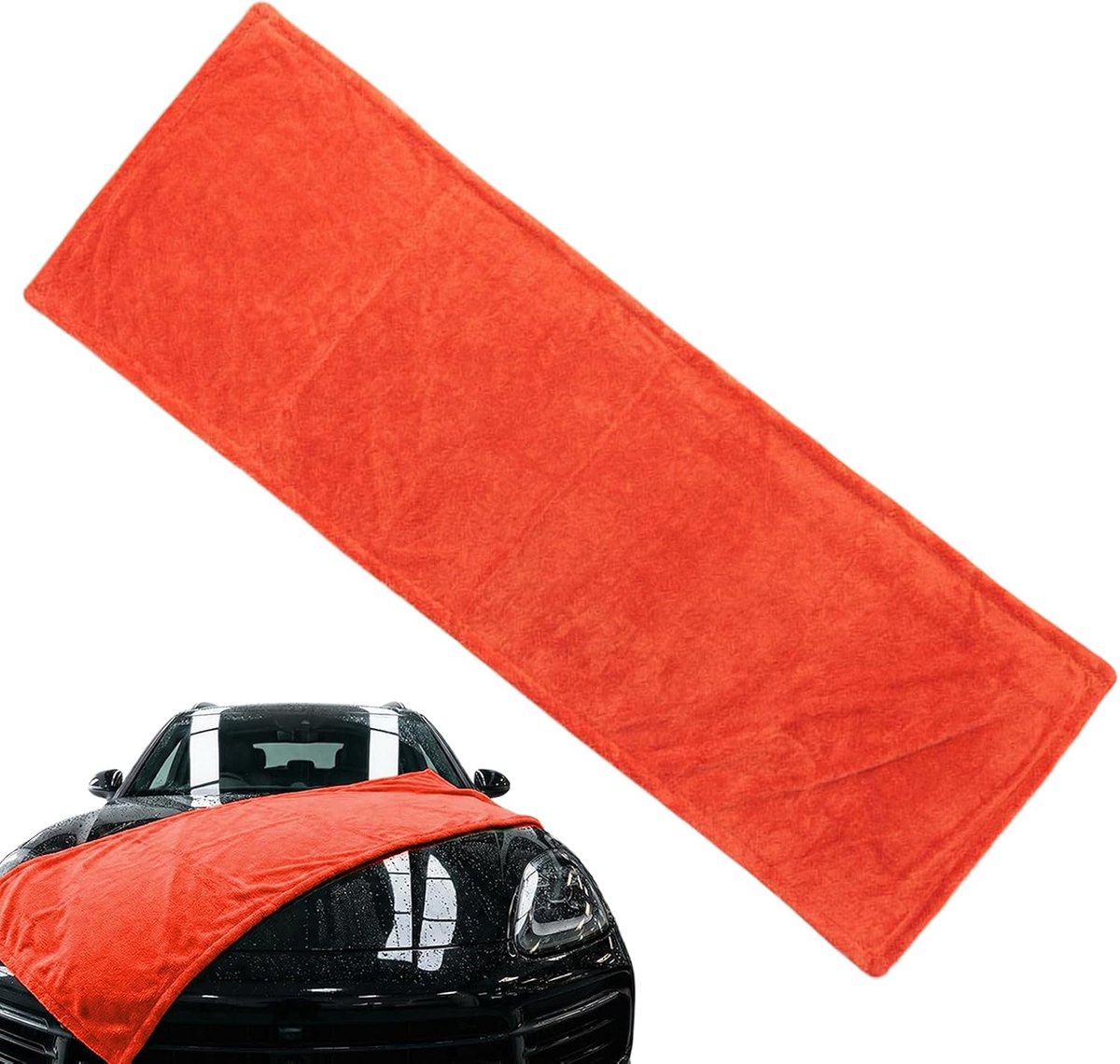 Microvezeldoeken - Auto poetsdoeken - Voertuig reinigen - Extra groot formaat - 180x60cm - Oranje