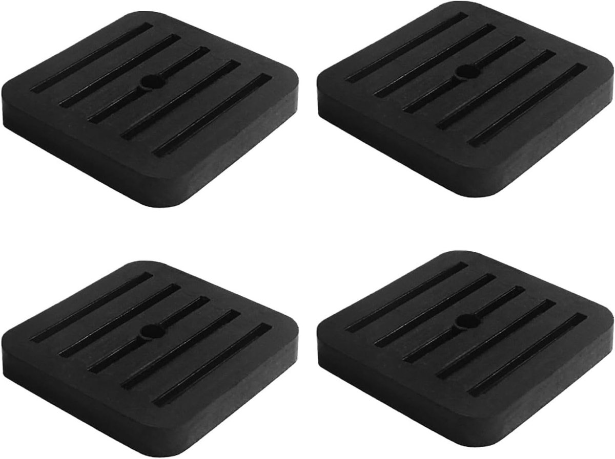 Trillingsdempers - Anti-vibratiepads Isolatieplaten - Apparaten Stabiliseren - Ruisonderdrukking - 4 stuks - Zwart