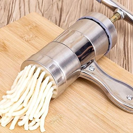 Pastamachine Handmatig - Noedelmaker Keuken - Verse Pasta Maken - Roestvrij Staal - Compact Formaat - Zilverkleurig — afbeelding 3
