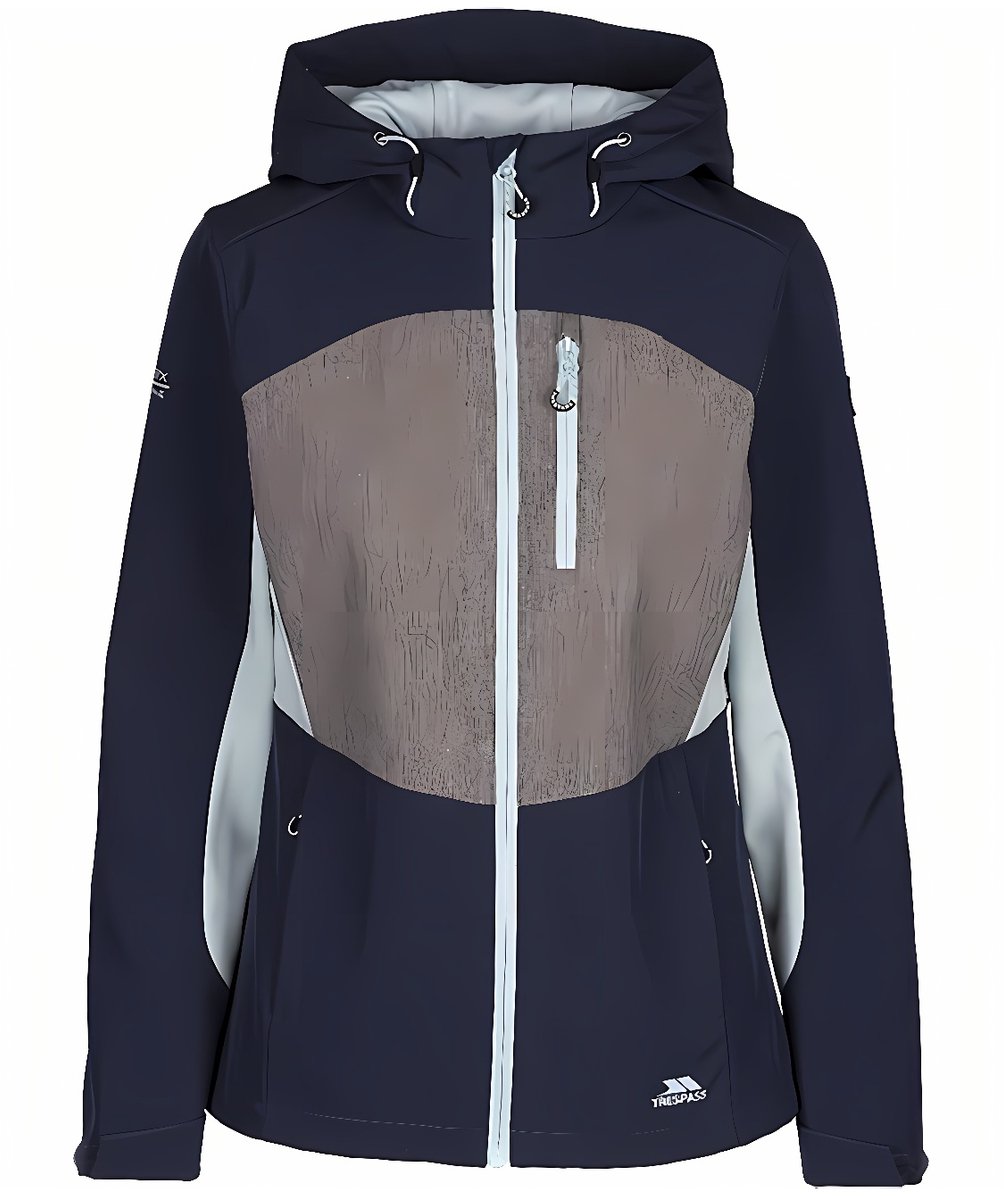 Trespass dames softshelljack Eckwood Softshelljack Tp-75 -XS Blauw
