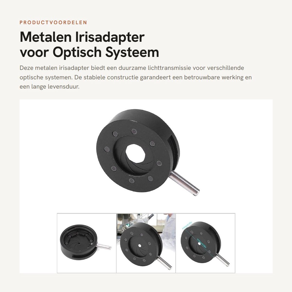 Dailygoods - Metalen Irisadapter voor Optisch Systeem