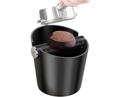 Espresso Bak - Afvalbak Stamper - Koffie Bereiden - Stille Schoktechnologie - 14 x 13 x 13 cm - Zwart