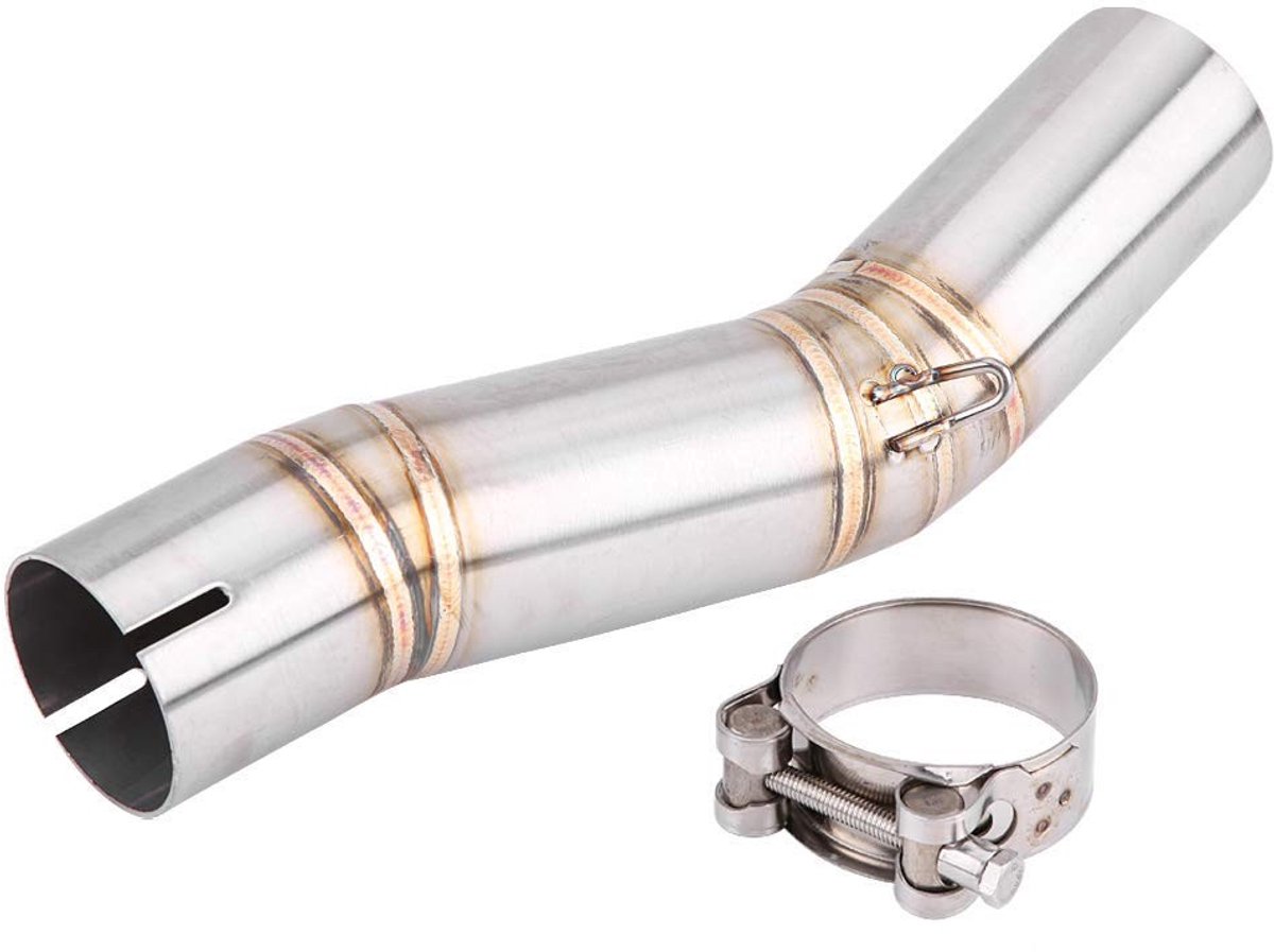 Dailygoods- Uitlaatsysteem Hoge Prestaties - Volledige Uitlaatpijp - Sport Vent Midden Pijp - Roestvrij Staal 51mm - Geschikt voor GSX-R600/GSX-R750 - Duurzaam en Corrosiebestendig