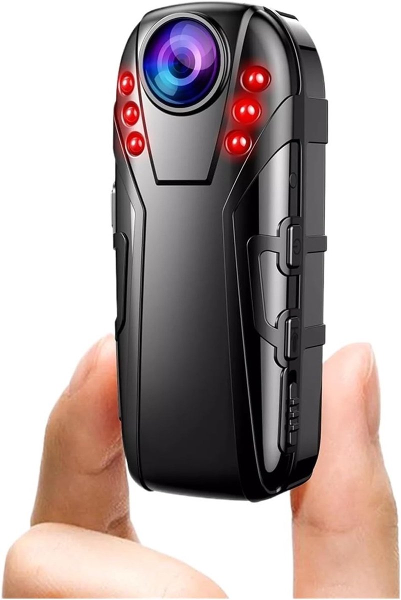 Mini Body Camera - Draagbare Camera Spy Camera - Persoonlijke Veiligheid - 125 Graden Groothoeklens - 81x34x22MM - Zwart