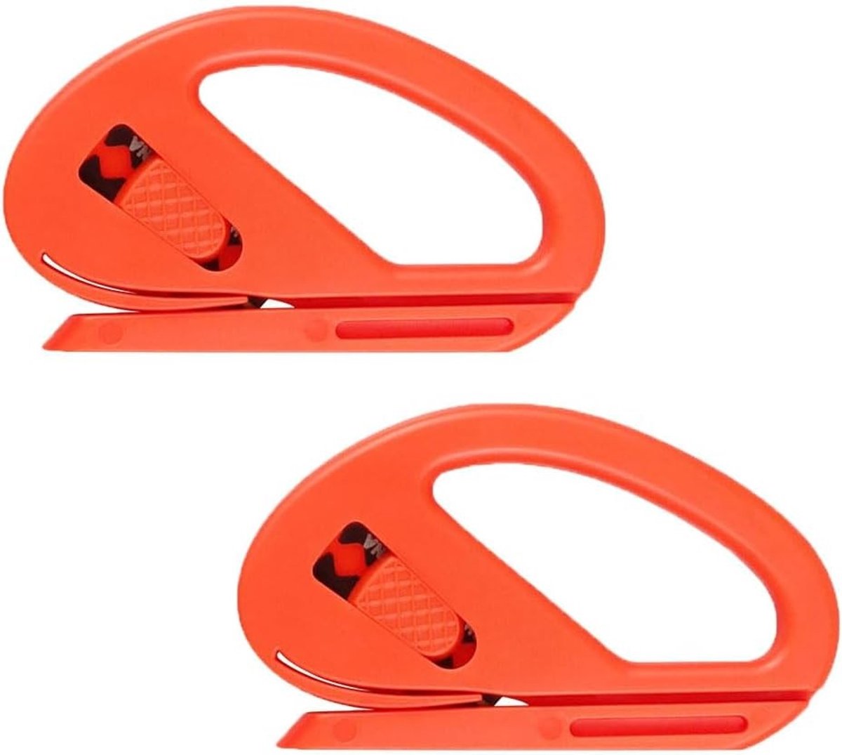 Inpakpapiersnijder 2-pack - Glijdend snijgereedschap voor cadeauverpakking, briefopeners voor Kerstmis, Halloween en verjaardagen - Oranje kleur