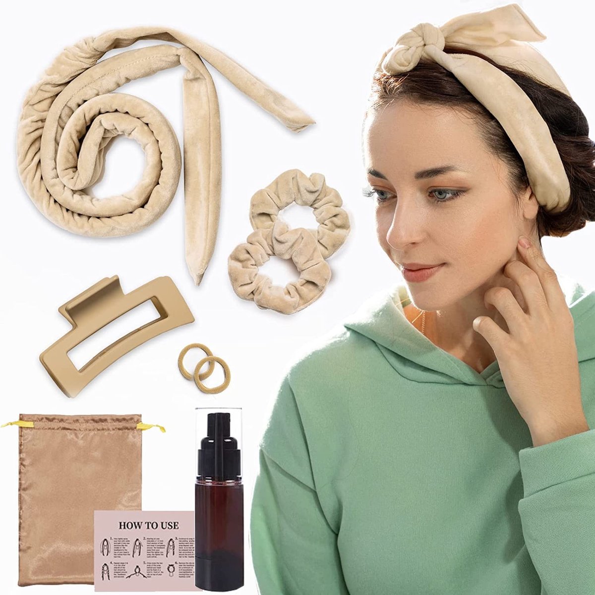 SolidKeus - Heatless Curls Krullenband voor Nachtgebruik