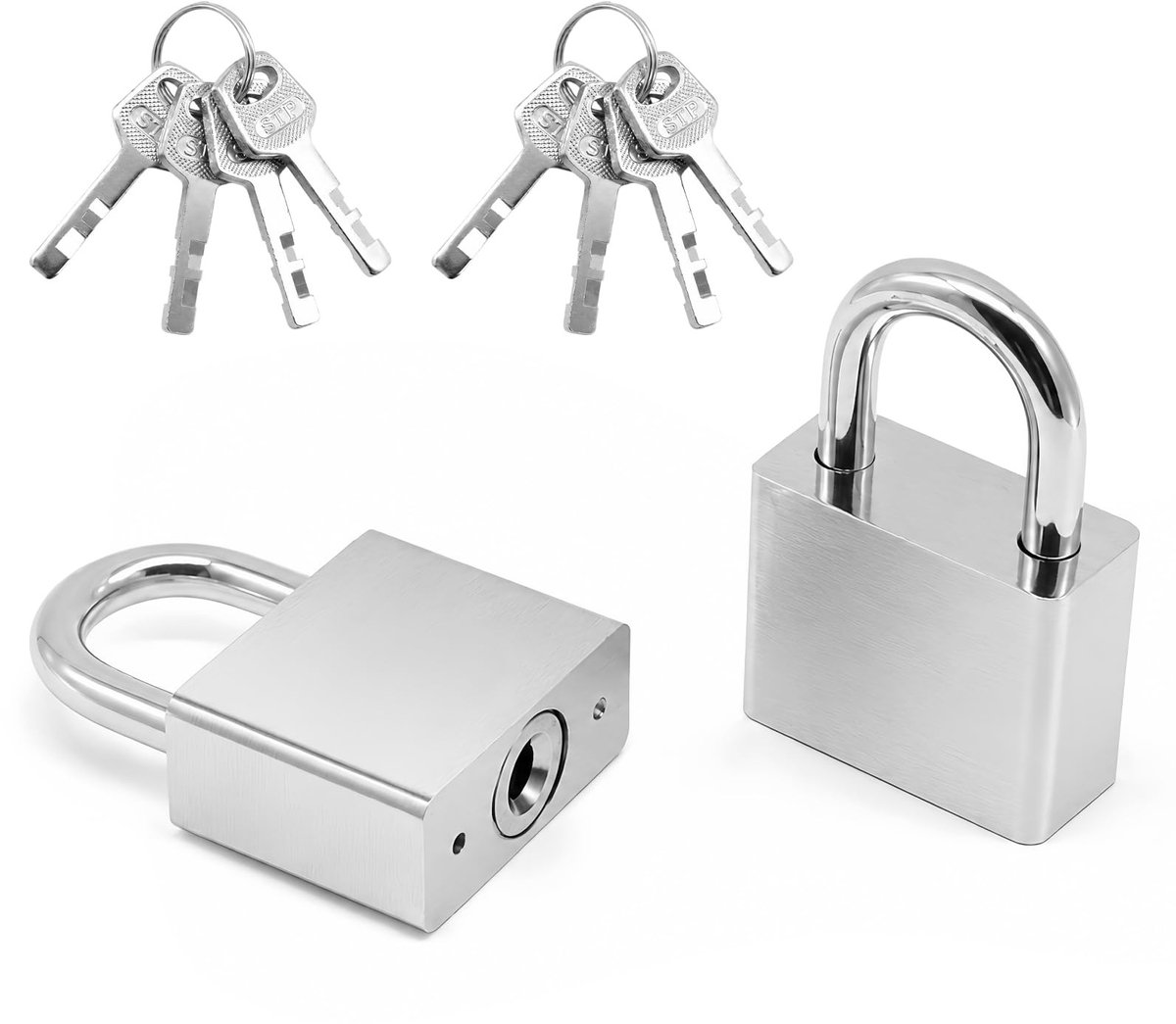 SolidKeus - Set van 2 Hangsloten met Sleutels, 40mm