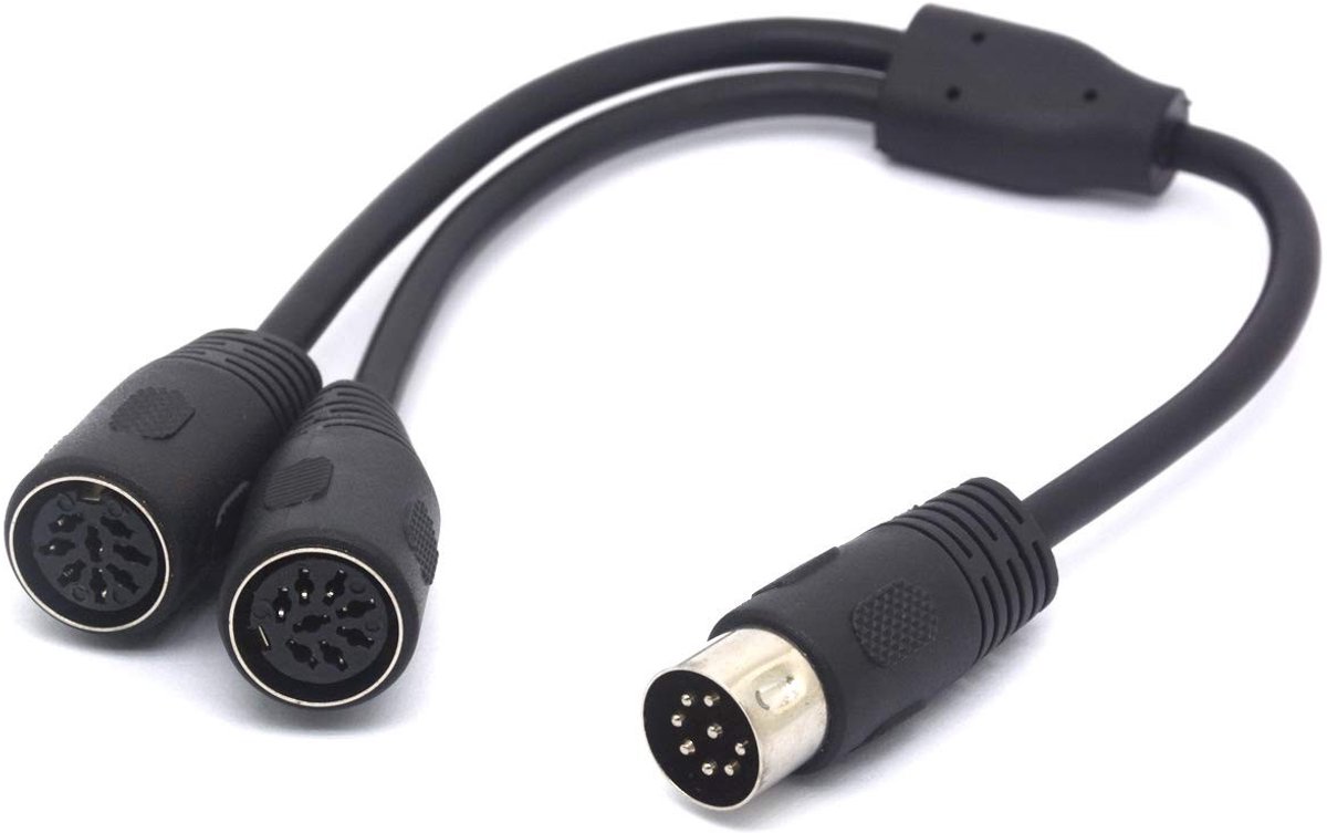 SolidKeus - MIDI Splitter Kabel 8 Pin DIN Male naar 2 Female