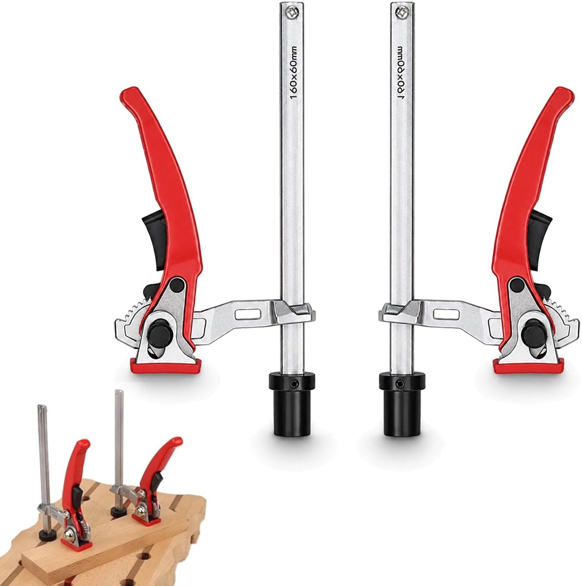 SolidKeus - MFT Hefboomklem 20 mm - Set van 2 voor Houtbewerking