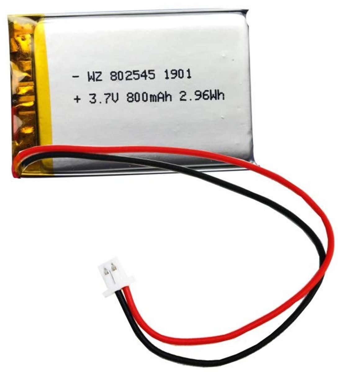 SolidKeus - Lithium Polymer Batterij voor Massager 3.7V 800mAh