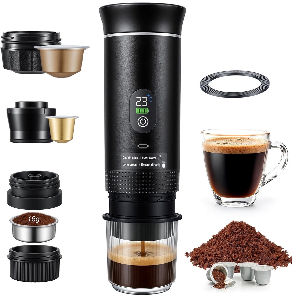 SolidKeus - Draagbaar Koffiezetapparaat 3-in-1