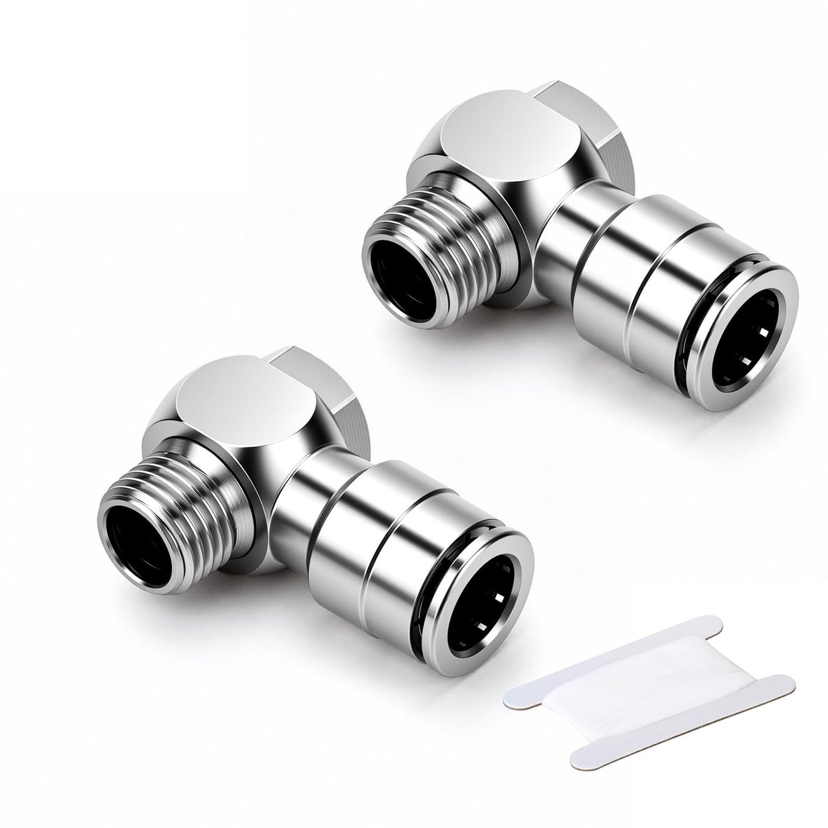 SolidKeus - 2 Stuks Messing Pneumatische Koppelingen met 90 Graden Bocht