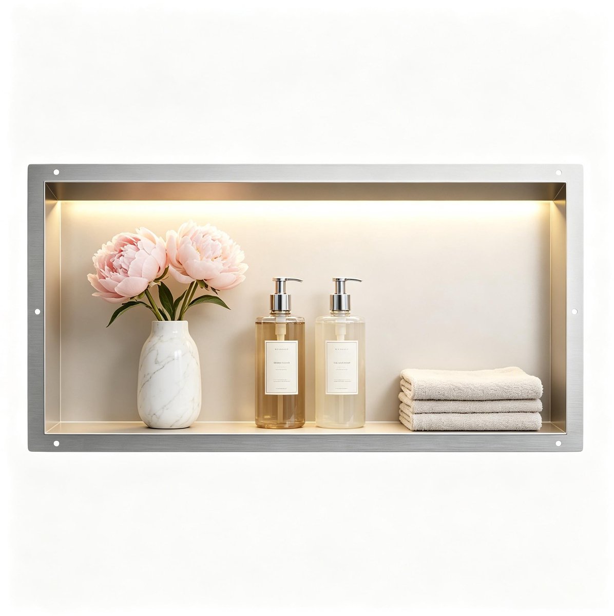 SolidKeus - RVS Douchenis met LED Verlichting voor Badkamer