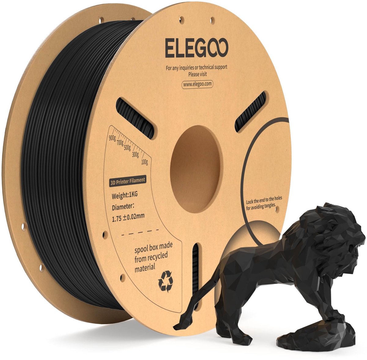 SolidKeus - PLA+ Filament 1.75mm Zwart voor 3D Printer