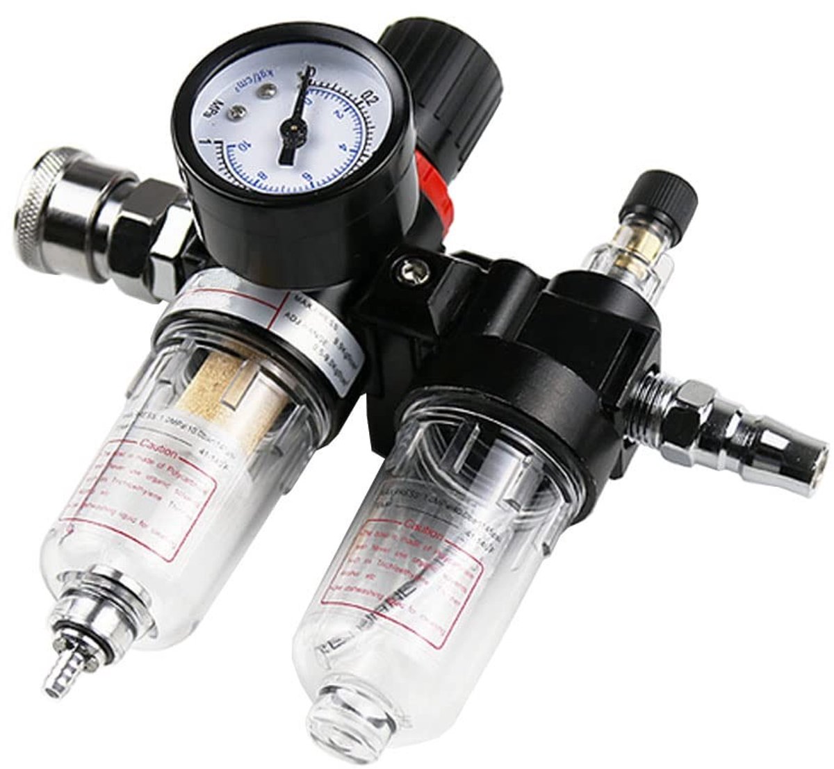 SolidKeus - 1/4 Inch Luchtfilter Compressor met Drukregelaar en Snelkoppeling