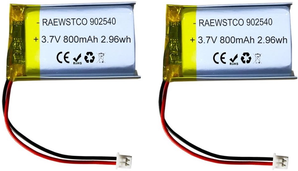 SolidKeus - Set van 2 Lipo-accu's 3.7V 800mAh voor Drones