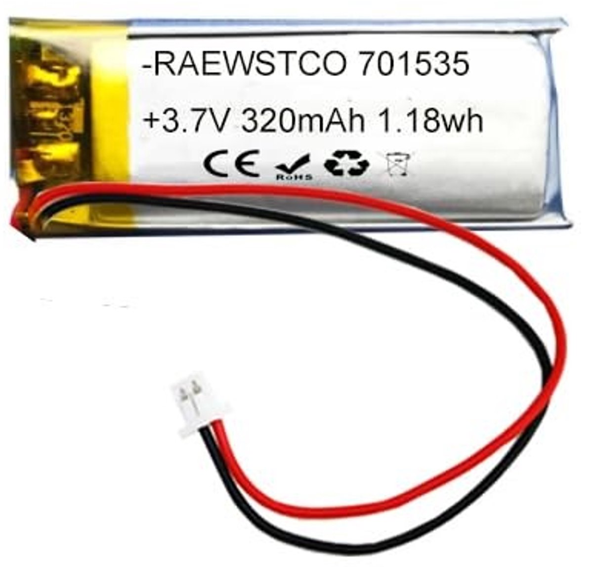 SolidKeus - Oplaadbare Polymeer Lithium Batterij 3,7V 320mAh voor GPS Apparaten