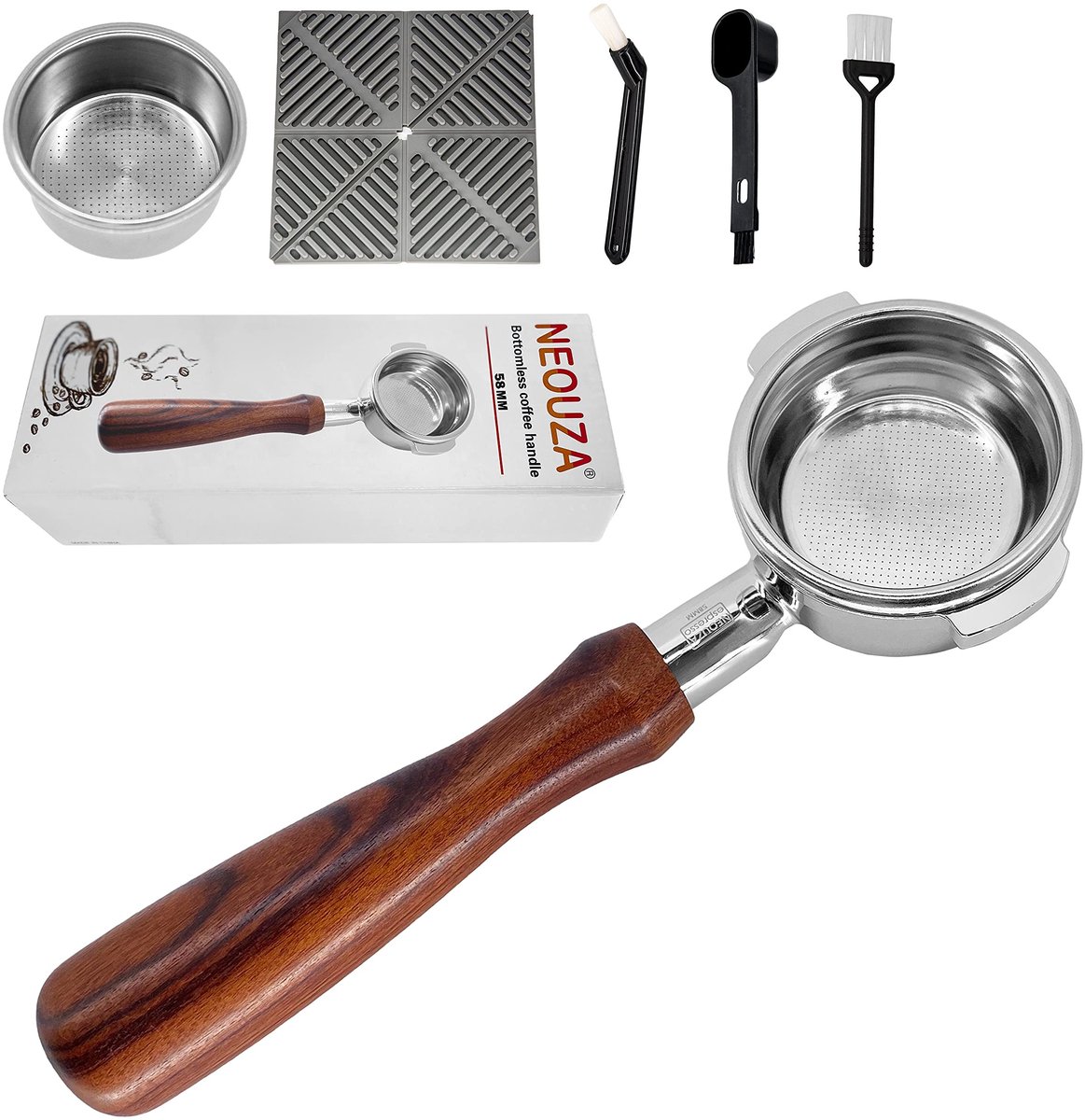 SolidKeus - 58mm Onderloze Portafilter Set voor Espresso Machine
