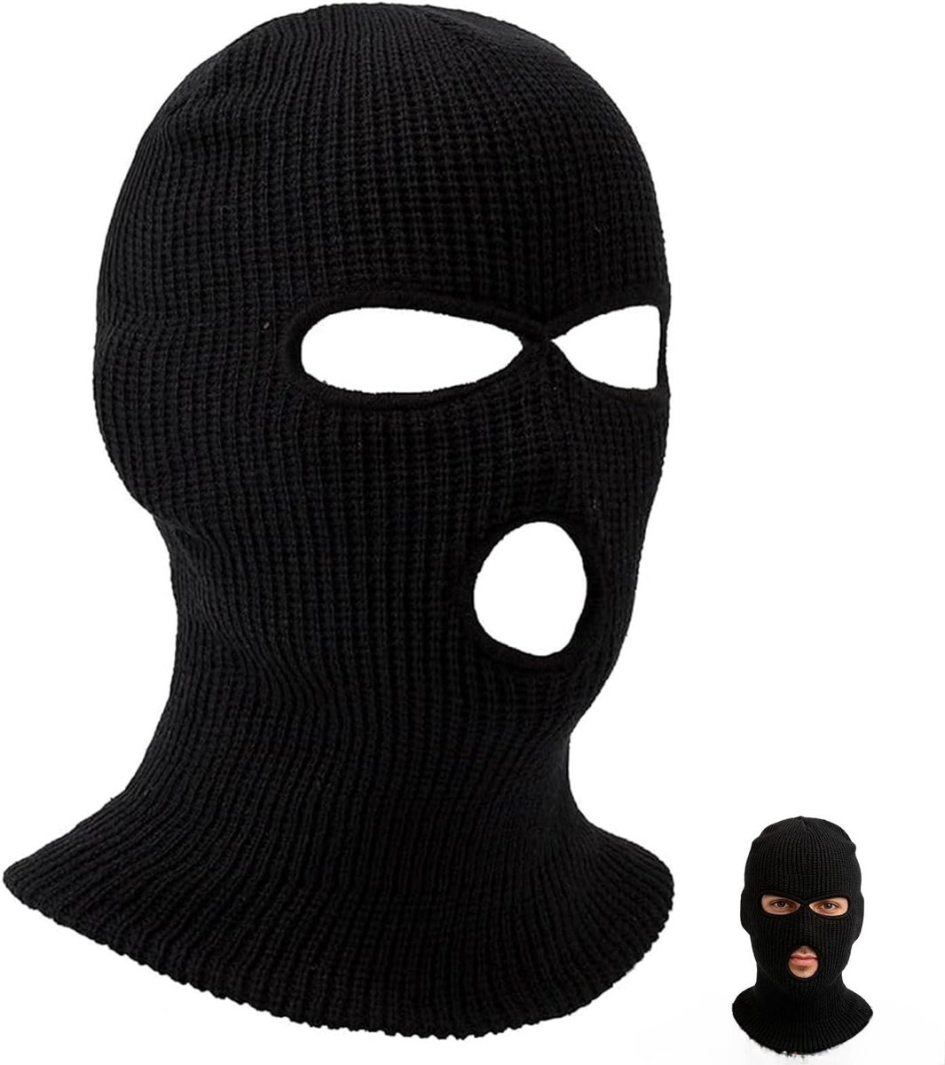 SolidKeus - Zwarte Gebreide Balaclava voor de Winter