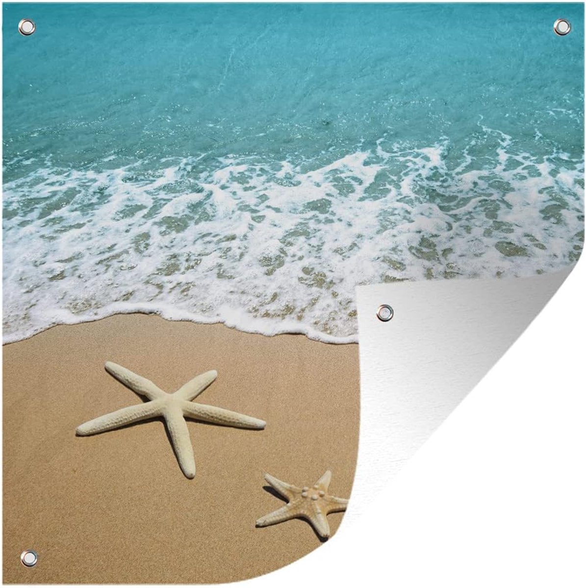 Tuinposter - 200x200 cm - Zee - Strand - Zeester
