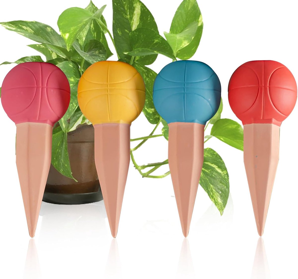 Automatische irrigatie, planten zelfbewatering waterdispenser irrigatie op vakantie, irrigatiekegel, plantenirrigatie, tuin, potplanten, binnen en buiten, basketbalvormig