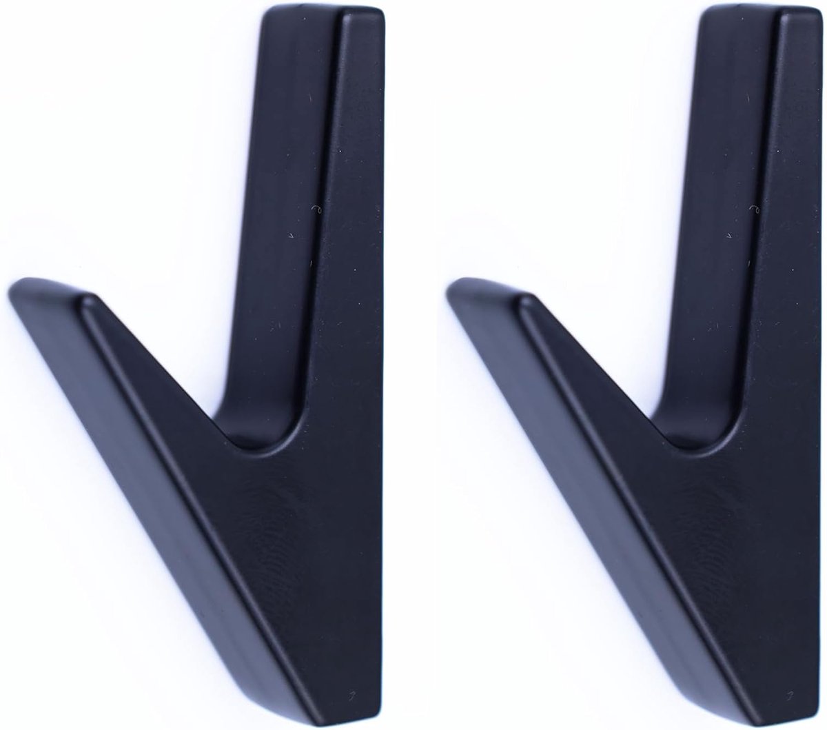 Mat zwart, 2 stuks, garderobehaken, roestvrij staal, wandhaken, zwart, zwarte haken, vintage haken, zwart, jashouder, wandhanddoekhaak, mat zwart, voor badkamer, keuken