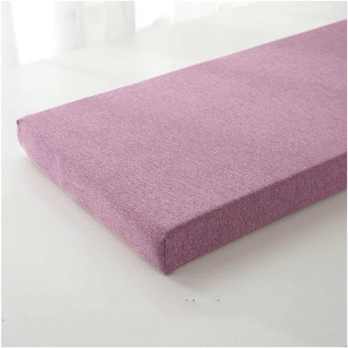 Tuin Bank Kussen met Bevestigingsbanden, 2-zits Bank Zachte Zitkussen Katoen Kussen Ligbed Kussen Vervanging Matras Pad Indoor Outdoor, Patio Rechthoek Bank Kussen-G37 fuchsia 120×30×5cm (47×12×2i